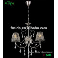 Modern polished E27 fabric lampshade crystal pendant lighting chandelier indoor lighting